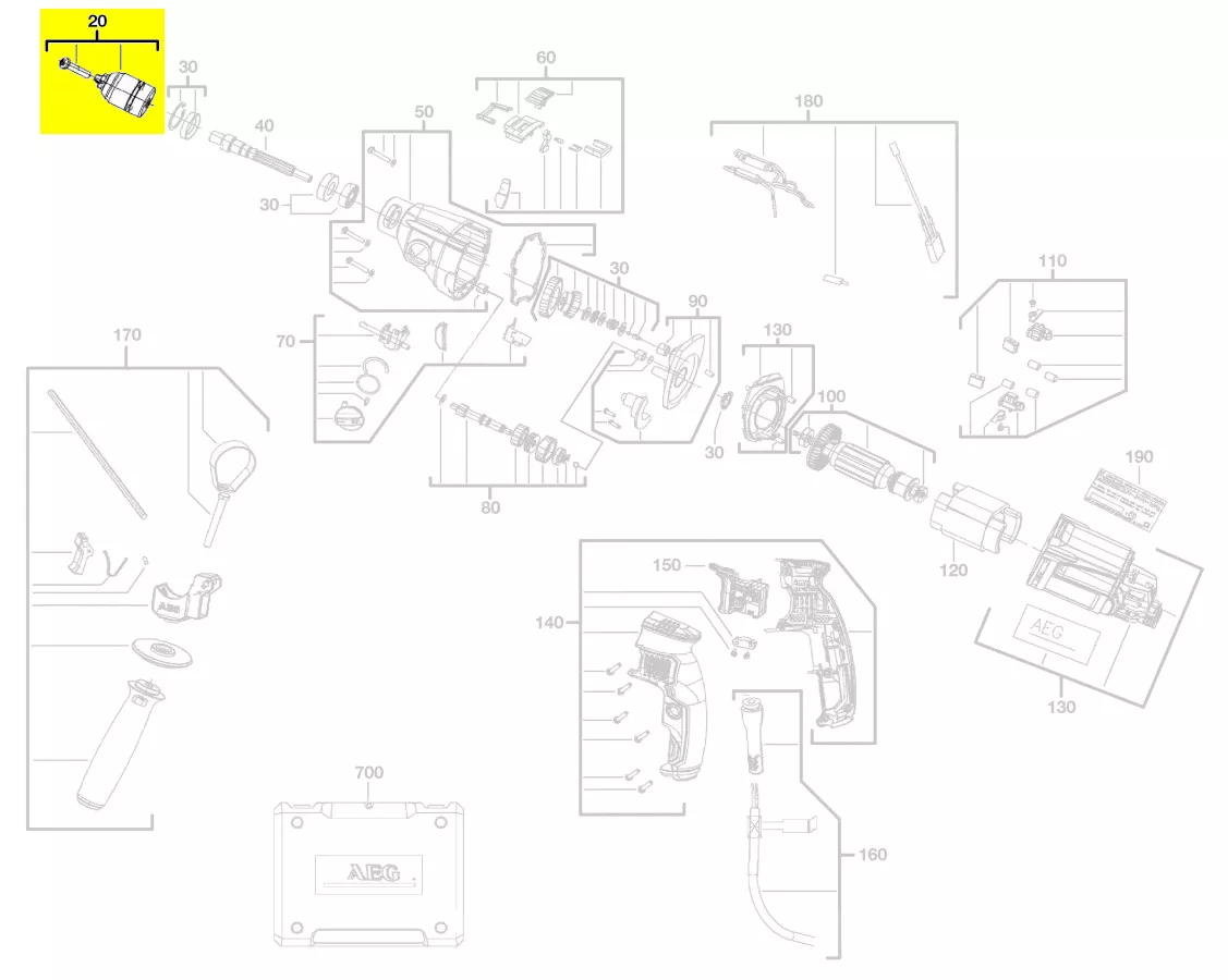 Mandrin réf. 200170003 AEG